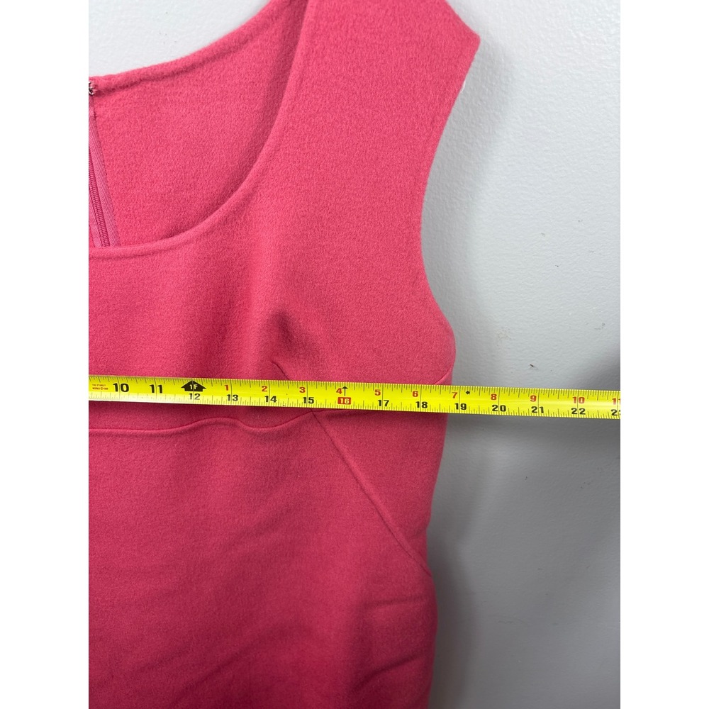 Talbots Pink Wool Blend Sheath Dress Womens 16 Sleeveless Career Preppy - Picture 3 of 7